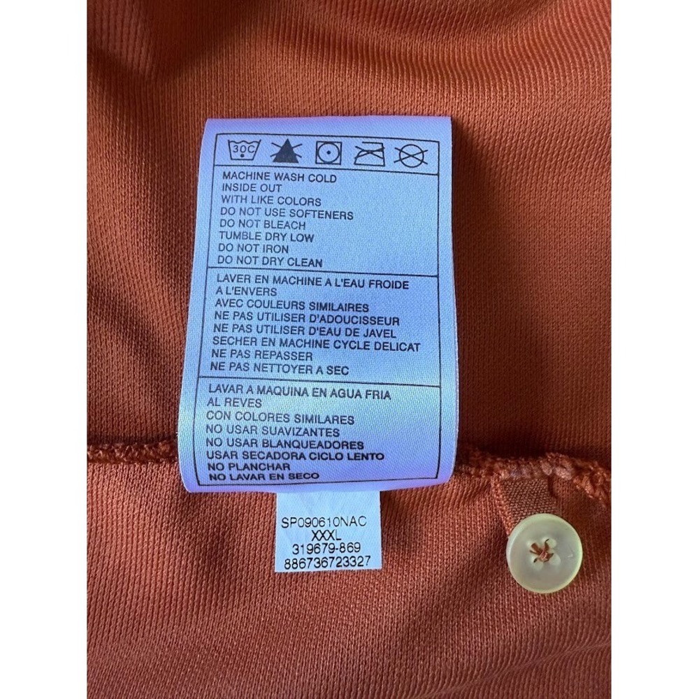 Nike Golf Polo Shirt Men Orange 3XL Fit Dry Performance Short Sleeve Lightweight - Picture 13 of 14